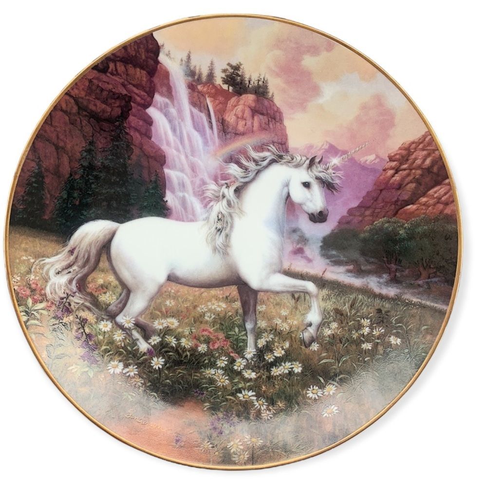 1991 The Rainbow Valley of the Unicorn by Ruth Sanderson Fine Porcelain …